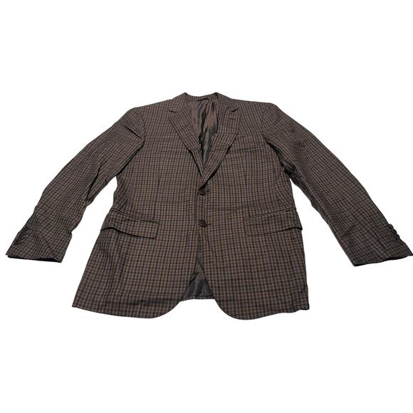 12-38 ERMENEGILDO ZEGNA Men's Sport Coat 100% Wool Brown Size IT48/US38 - Picture 1 of 10